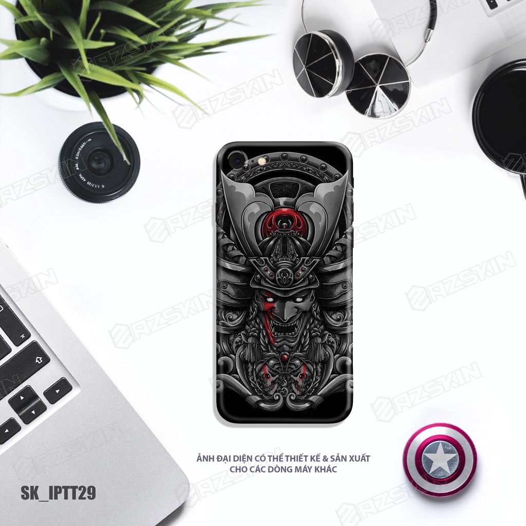 Miếng Dán Skin Dành Cho IPhone 7 - 13 Pro Max Samurai |SK_IPHTT29| Chất Liệu Nhập Khẩu, Khuôn Cắt CNC Dán Full Lưng Viền