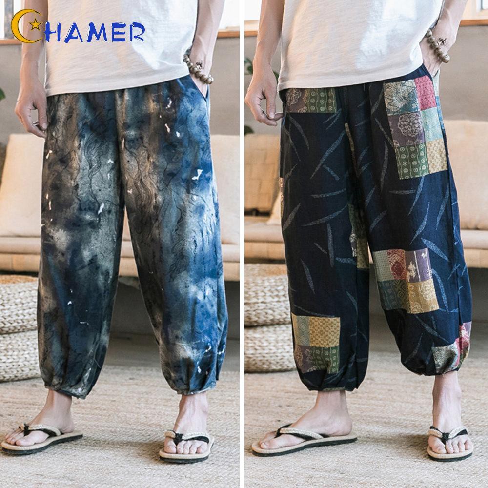 Quần Thụng In Họa Tiết Phong Cách Boho Dành Cho Nam Giới