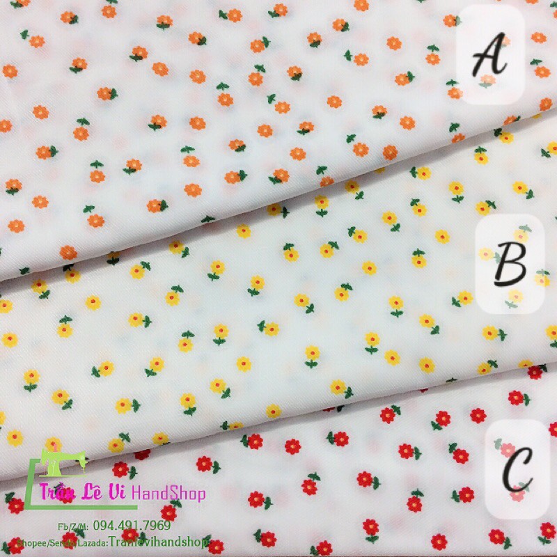 V182🌸VẢI TWILL HOẠ TIẾT HOA MAY ĐỒ CHO TRẺ EM, OUTFIT DOLL, OBITSU/ DIY, HANDMADE, QUILTING, SCRUNCHIES