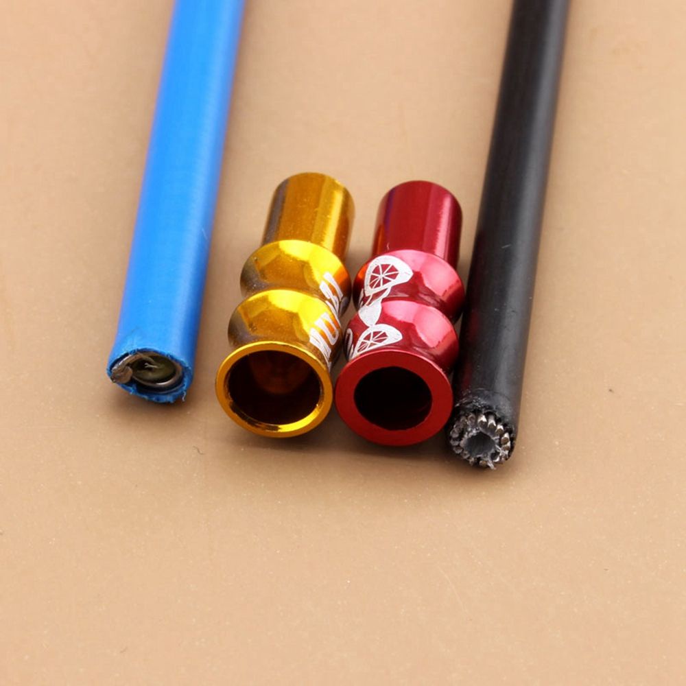 Set 5 / 10 Nắp Đậy Cố Định Dây Phanh Xe Đạp Leo Núi Bằng Hợp Kim Nhôm Chất Lượng Cao Nhiều Màu Sắc