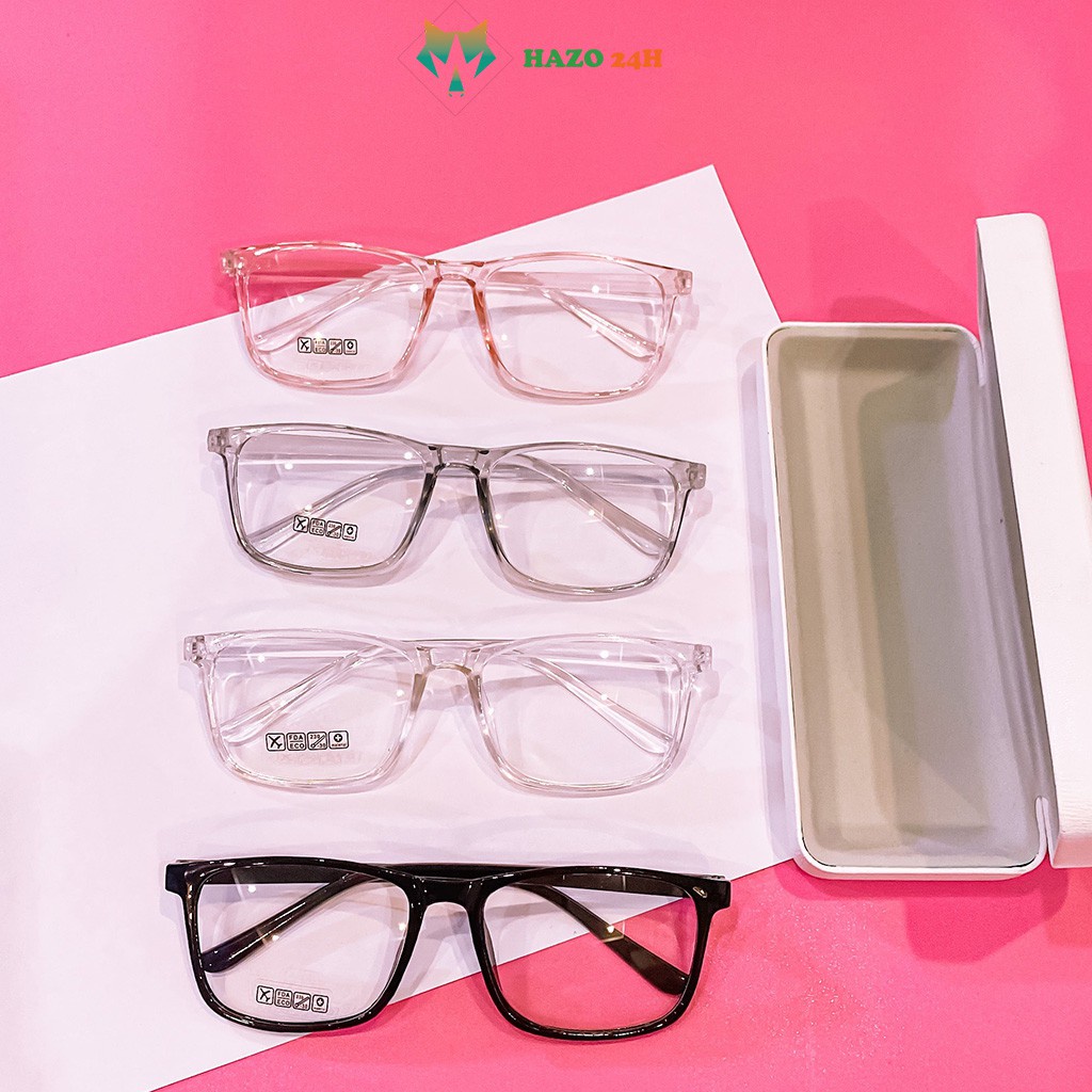Mắt Kính Giả Cận Form Vuông Chuẩn 6601 - 6602 Gọng Dẻo New Nhiều Màu Siêu Đẹp - Hazo