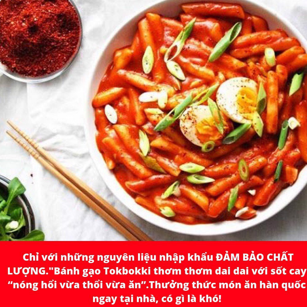 (CHỈ GIAO TẠI HÀN NỘI)Combo Bánh gạo tokbokki kèm sốt và phô mai mozzarella