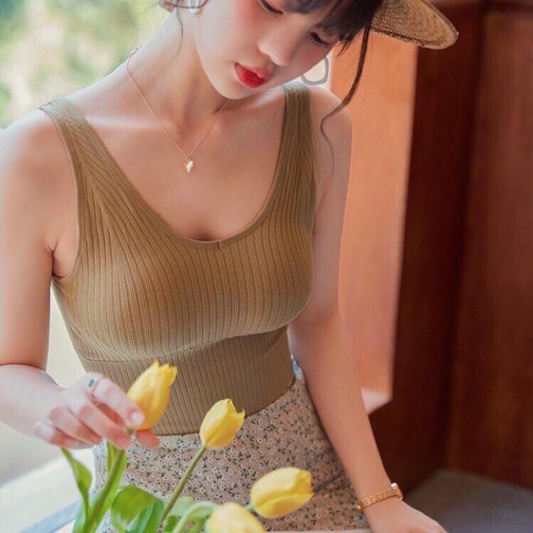 Áo Bra Tăm Dáng Lửng Có Mút Ngực Cao Cấp V90  - LADY