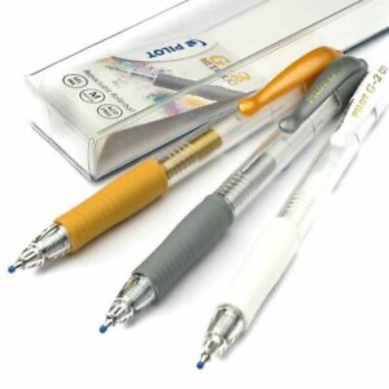 Bút bi Pilot G2 Gel Pen - 0.7 mm - Metallic Silver -Mỹ