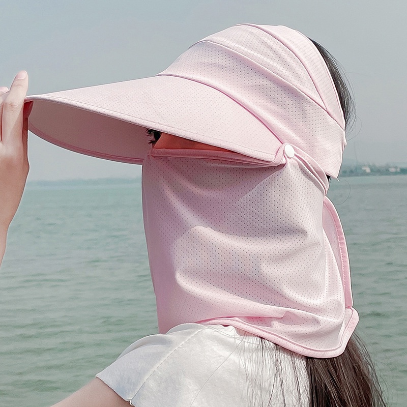Nón Chống Nắng Ngoài Trời Che Phủ Mặt Và Cổ Phong Cách Mới Dành Cho Nữ Dùng Ngoài Trời Mùa Hè