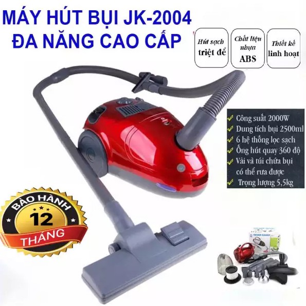 Máy Hút Bụi Cầm Tay - Máy Hút Bụi Gia Đình - Máy Hút Bụi Vacuum Cleaner JK-2004 2000W Công Suất Lớn - BH 12 THÁNG 1 ĐỔI