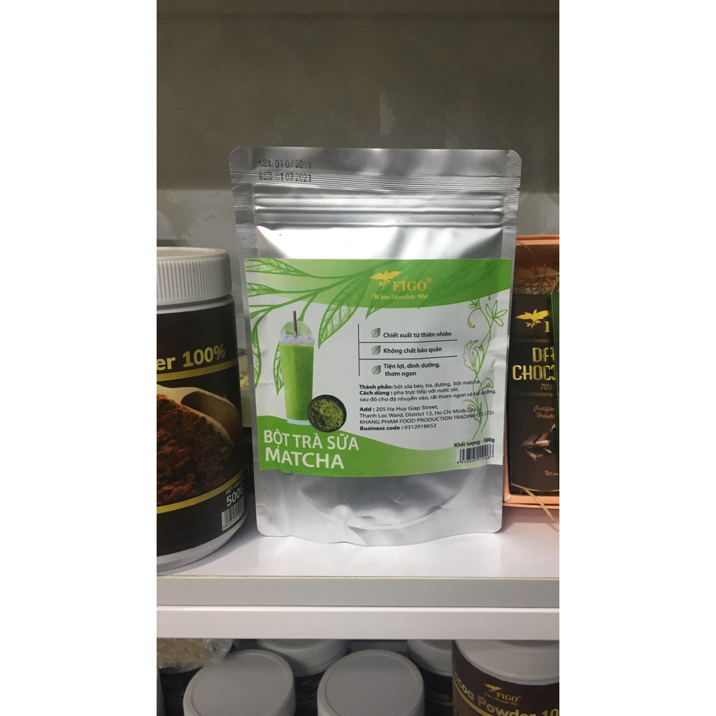 Bột trà sữa pha sẵn vị Truyền thống, vị Matcha, vị Socola uống liền Figo 200gram giá rẻ sỉ lẻ