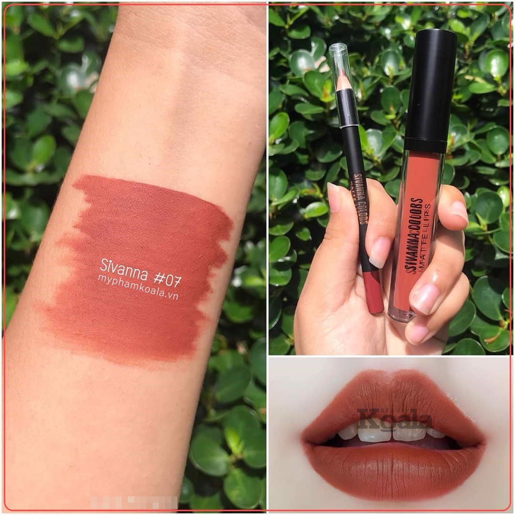 (Auth Thái) Set Son Kem Lì Sivanna Colors Matte Lips HF7004