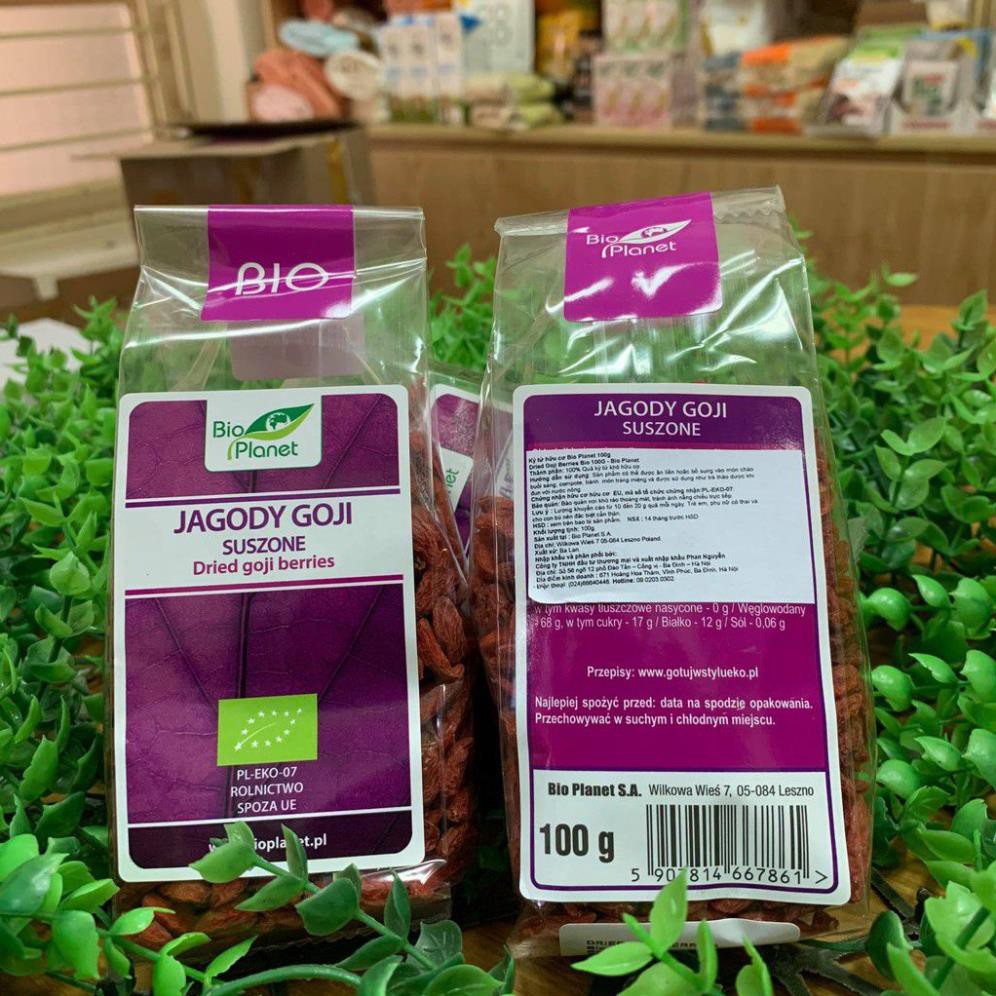 Kỷ tử hữu cơ Bio Planet 100g tách lẻ 25g