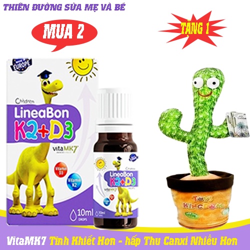 Combo 2 lọ lineabon k2 d3 bổ sung k2 d3 giúp tăng khả năng hấp thu canxi cho trẻ