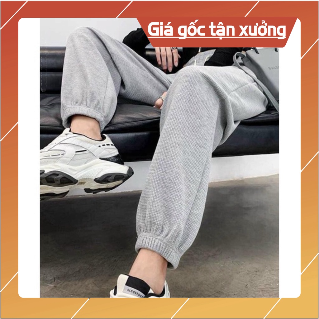 Quần Ống Rộng Chất Tổ Ong, Quần Jogger Nam Nữ Thể Thao Unisex Song Anh Dày Dặn Phong Cách Ulzzang Có Bigsize