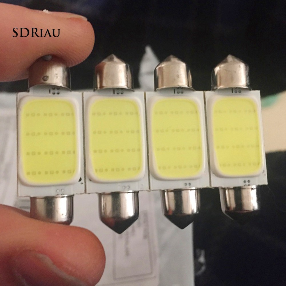 Bộ 4 bóng đèn LED COB 39mm thay thế gắn trần xe hơi chuyên dụng