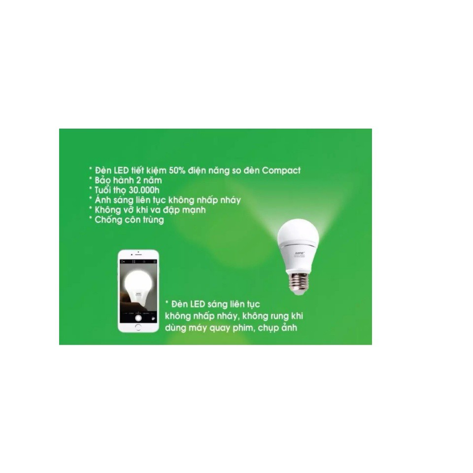 Bóng đèn LED bulb MPE 3W - 5W - 7W - 9W - 12W - 15W ( tiêu chuẩn Châu Âu )
