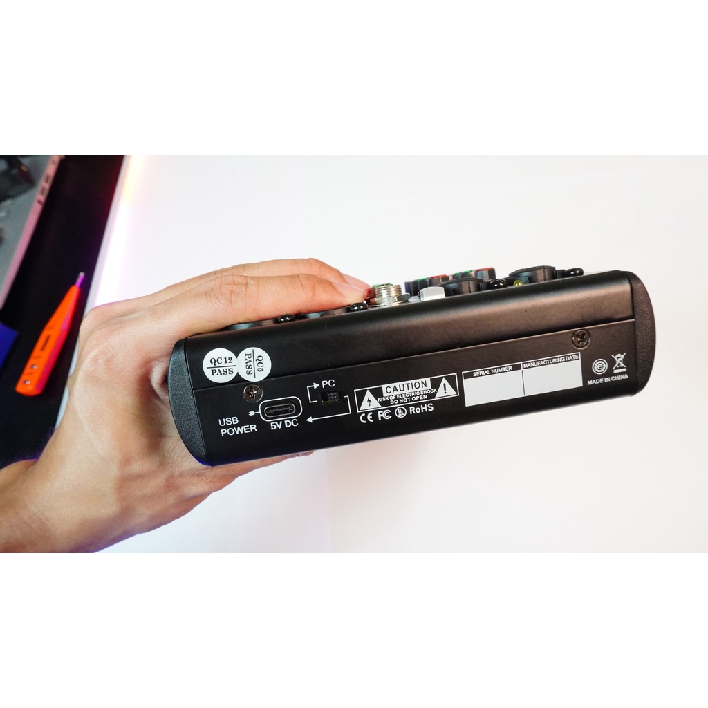 Mixer G4 mini 2022 - 88 chế độ vang, 3 kênh (2 mono, 1 stereo) - Tích hợp nguồn 48V dành cho micro thu âm karaoke live