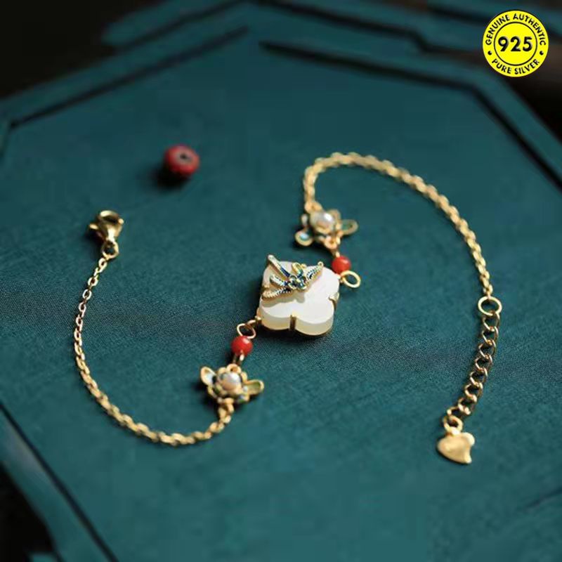 Vòng tay xâu hạt đá tự nhiên phong cách Trung Hoa