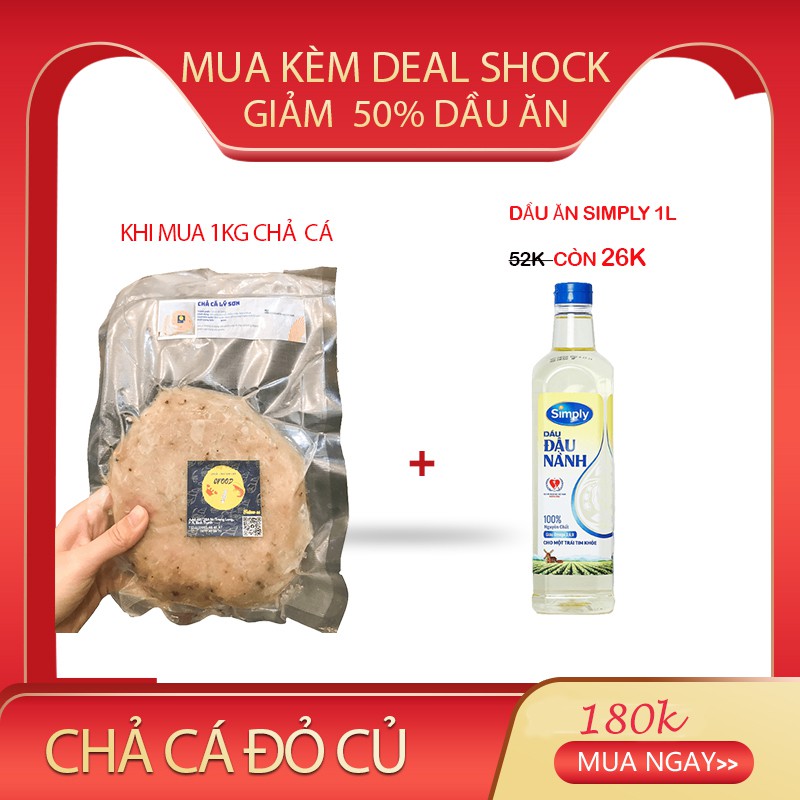 Chả cá dai, nguyên chất, không hàn the, không chất bảo quản, không chiên, từ cá đỏ củ Đảo Lý Sơn, 1kg | BigBuy360 - bigbuy360.vn