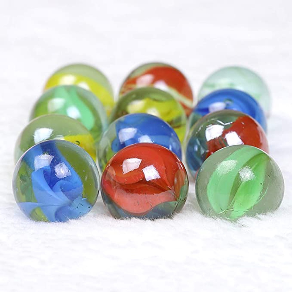 BERNARDO Vase Filler Glass Ball Parent- Child|Beads Glass Marbles Fish Tank Pinball|Run Game Colorful Pat Toys Home Decor Bouncing Ball