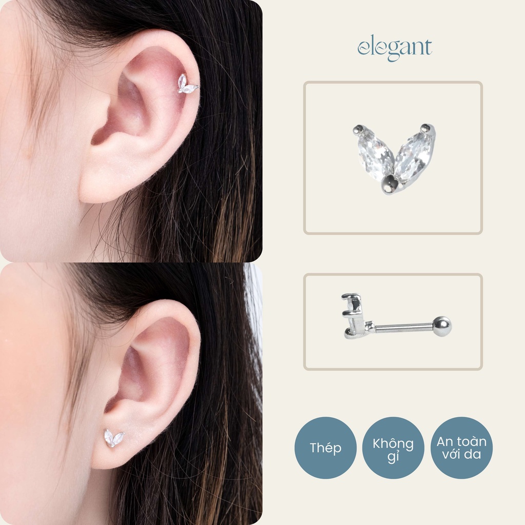 Khuyên tai đá CRYSTAL WINGS Elegant