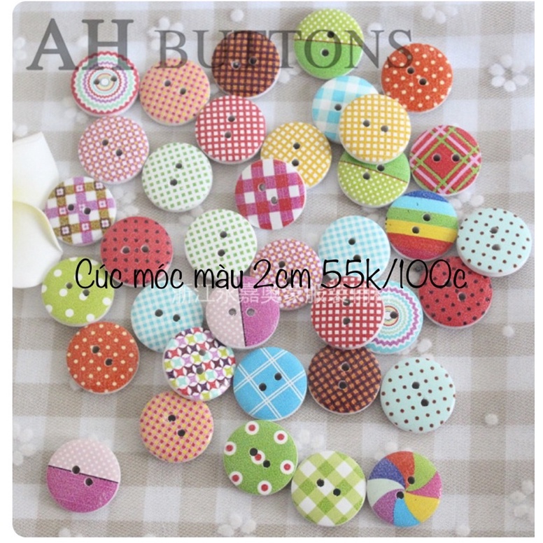 Cúc gỗ HandMade túi 10 cái