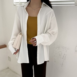 Sơ mi basic màu trắng - Free size