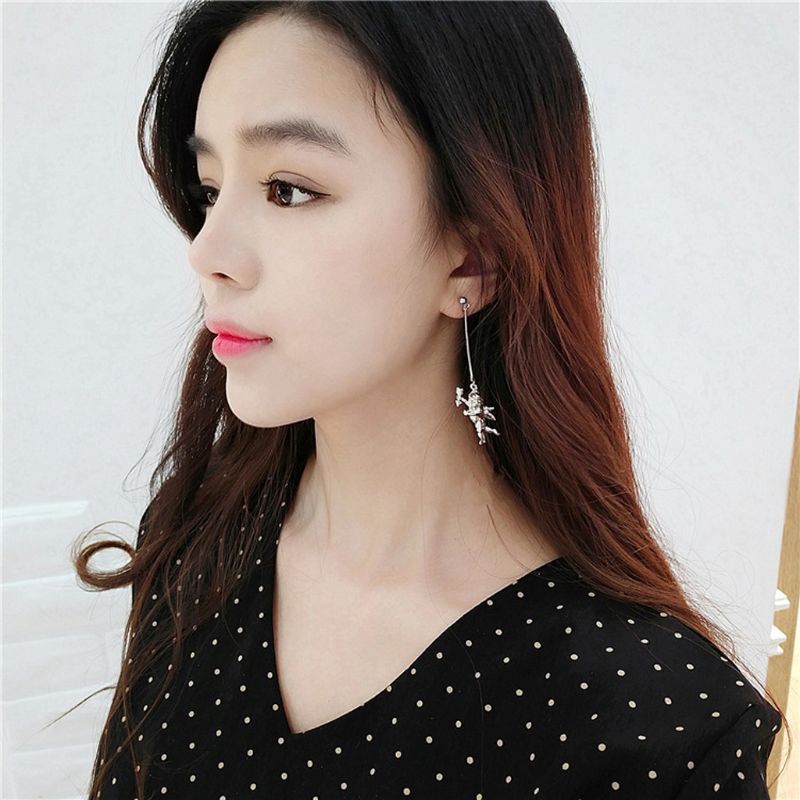 Hoa tai kiểu dáng không đối xứng thời trang sang trọng cho nữ