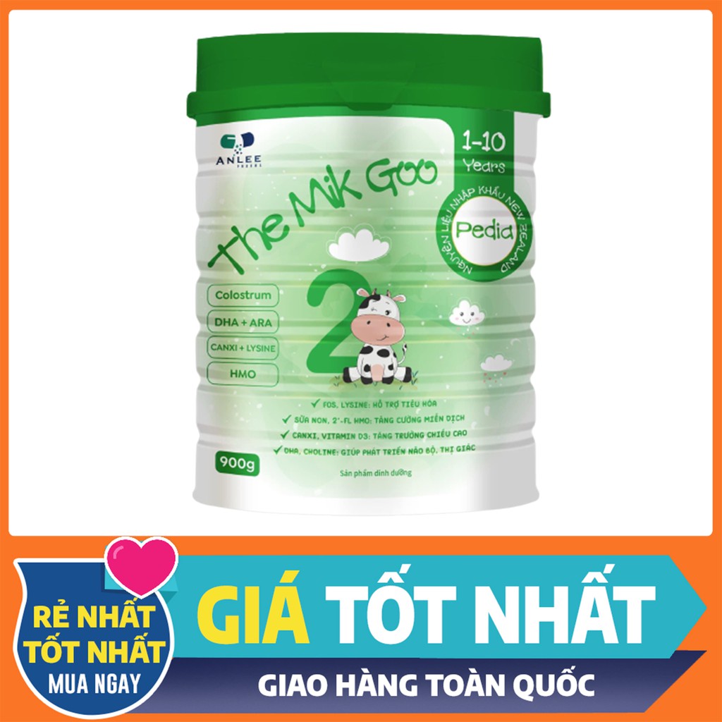 [CHÍNH HÃNG] Sữa công thức tăng cân , tăng cao The Mik Goo số 2 , dành cho bé từ 1 tuổi trở đi , lon 900gr