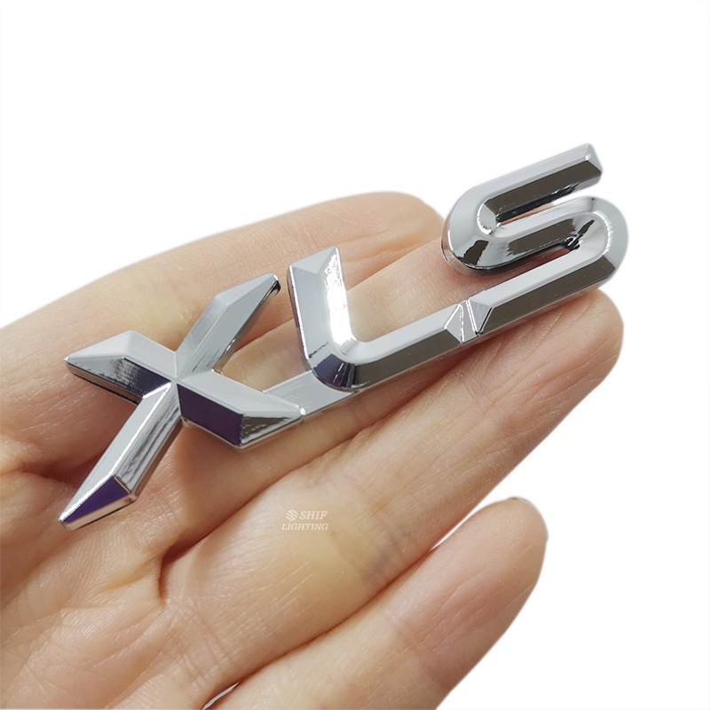 1 x Miếng Dán Kim Loại Hình Chữ XLS Dùng Trang Trí Nắp Sau Xe Hơi Độc Đáo