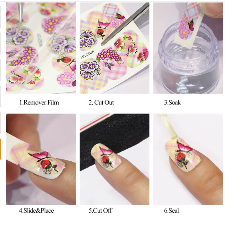 (Hàng Mới Về) Miếng Dán Trang Trí Móng Tay Hình Chim Hồng Hạc Jp5