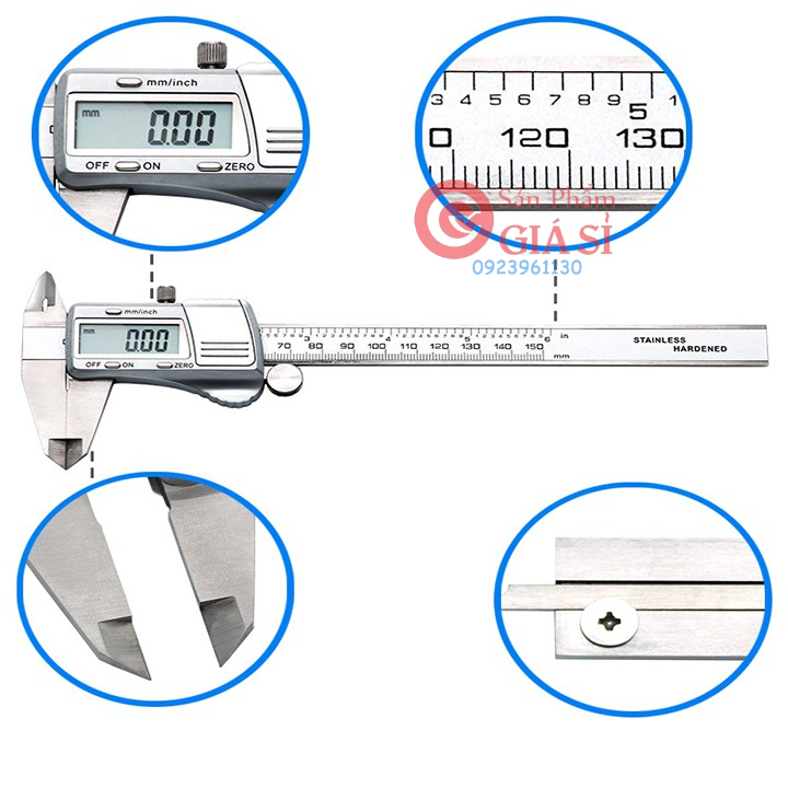Thước kẹp điện tử bằng inox loại 150 mm ❤️freeship❤️