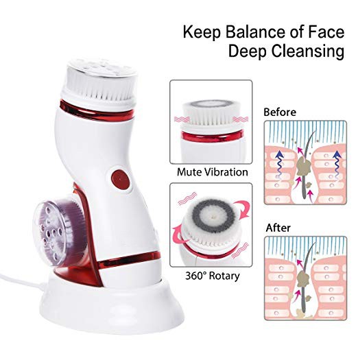 Máy Rửa Mặt Cnaier 4 in 1 Face Massage Beauty Device