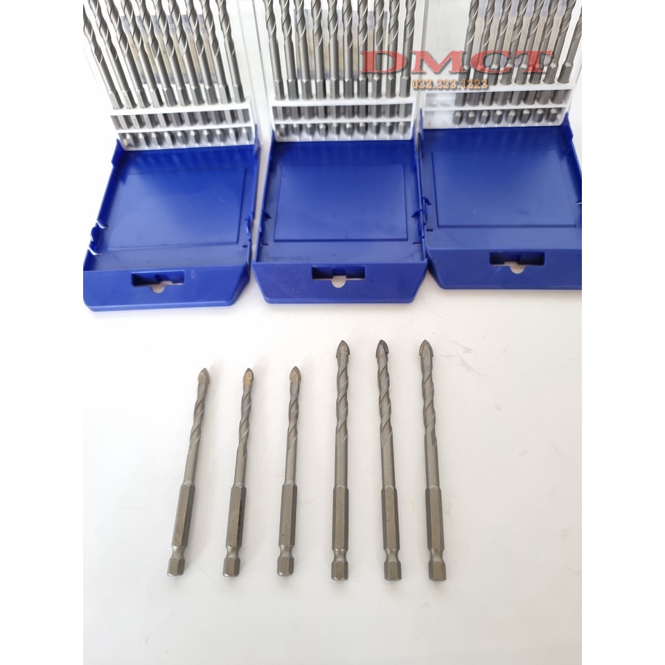 Mũi khoan đa năng chuôi lục giác KingBlue chính hãng phi 6mm-8mm-Mũi khoan bê tông đa năng