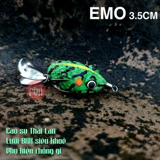 Emo BJ (CHÌ ĐÚC), nhái hơi Chì Đúc dài 3.5cm, lưỡi BKK 2 thìa, chống gỉ tốt