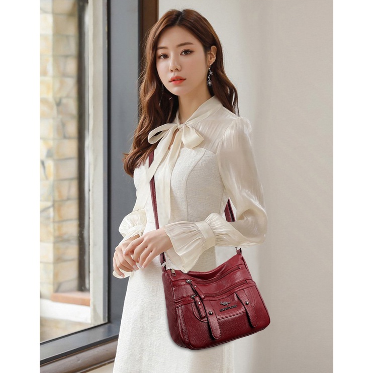 Túi Đeo Chéo Da Pu Phong Cách Hàn Quốc Beg Tangan Wanita Murah Beg Silang Perempuan Cho Nữ