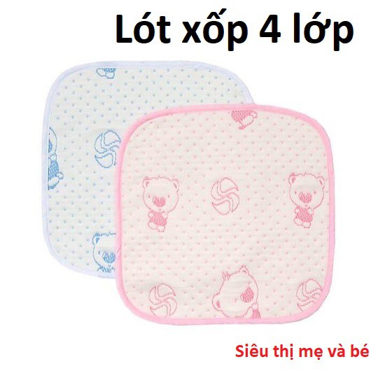 Lót chống thấm thay bỉm cho bé sơ sinh 4 lớp siêu mềm siêu thấm kích thước 30 x30cm