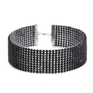 Dây Chuyền Choker Đính Hạt Màu Đen
