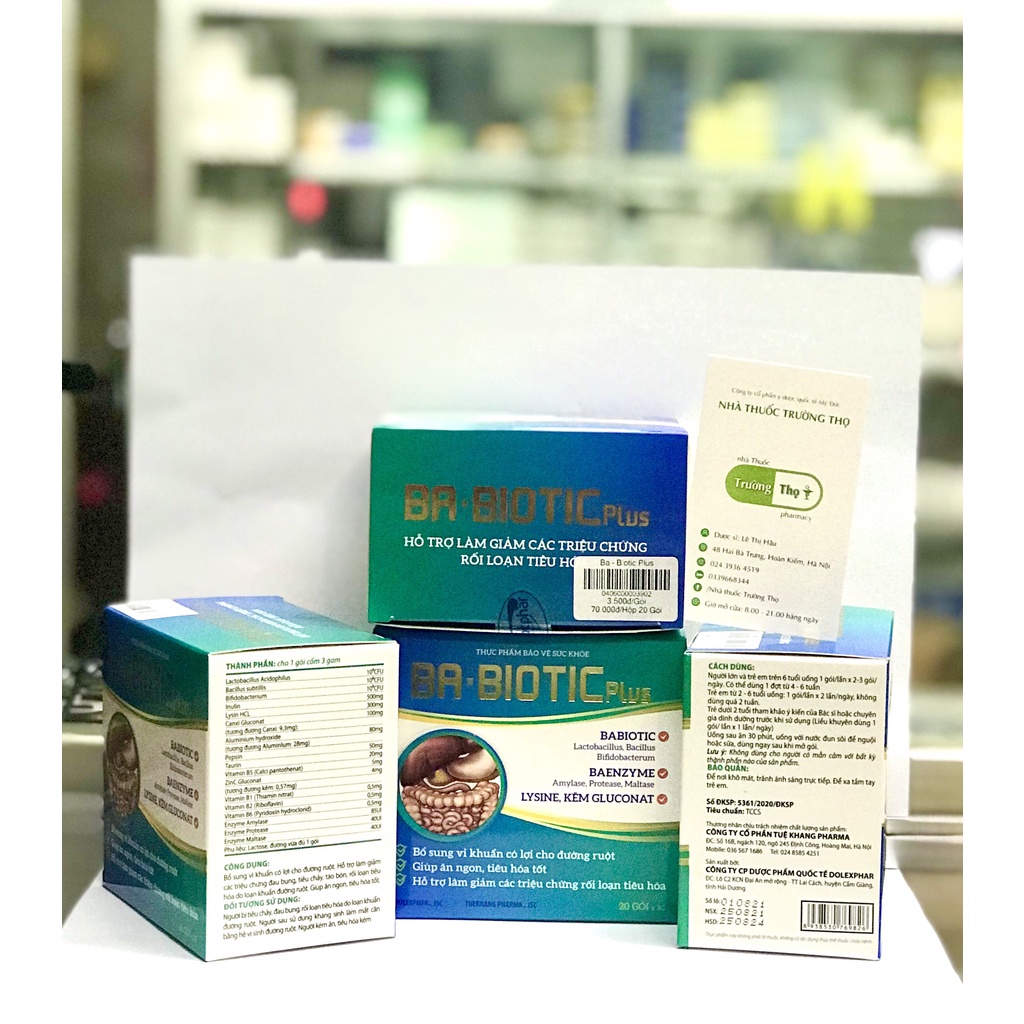 Men Tiêu Hóa Bổ Sung Lợi Khuẩn, Tiêu Hóa Tốt Ba-Biotic Plus