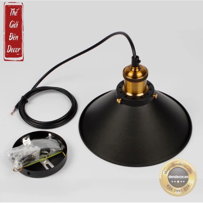 Đèn thả đĩa sâu lòng đèn thả vintage T030 trang trí quán cafe bàn ăn