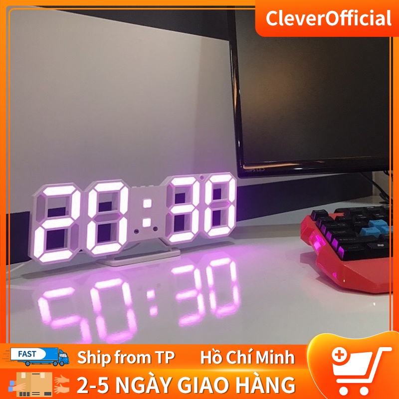 để bàn thông minh TN828 Smart ClockĐồng hồ LED 3D treo tường