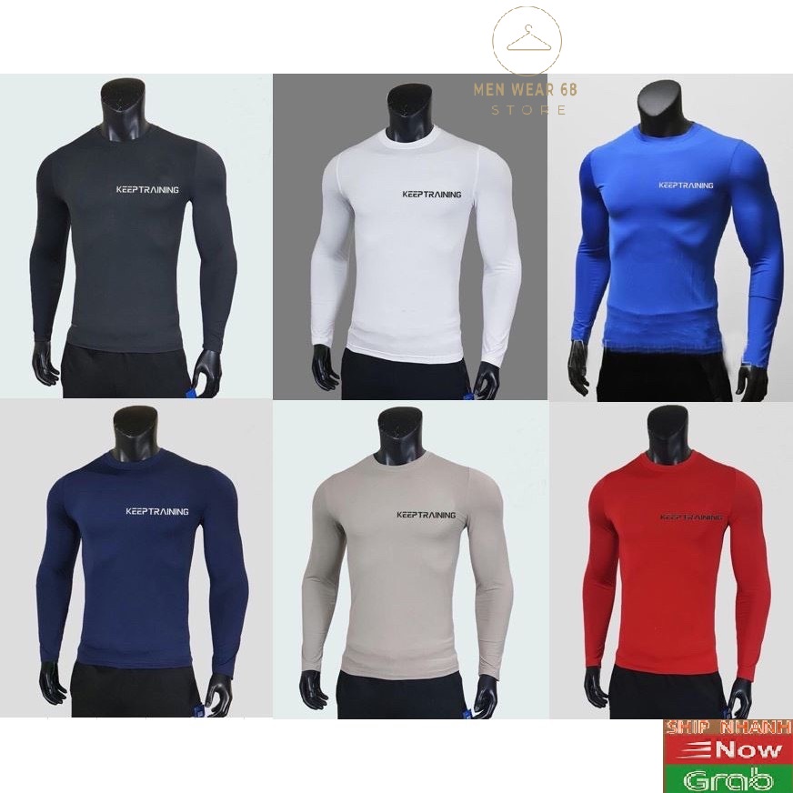 Áo giữ nhiệt nam thun tay dài thể thao nam 6 màu KEEP TRAINING | BigBuy360 - bigbuy360.vn