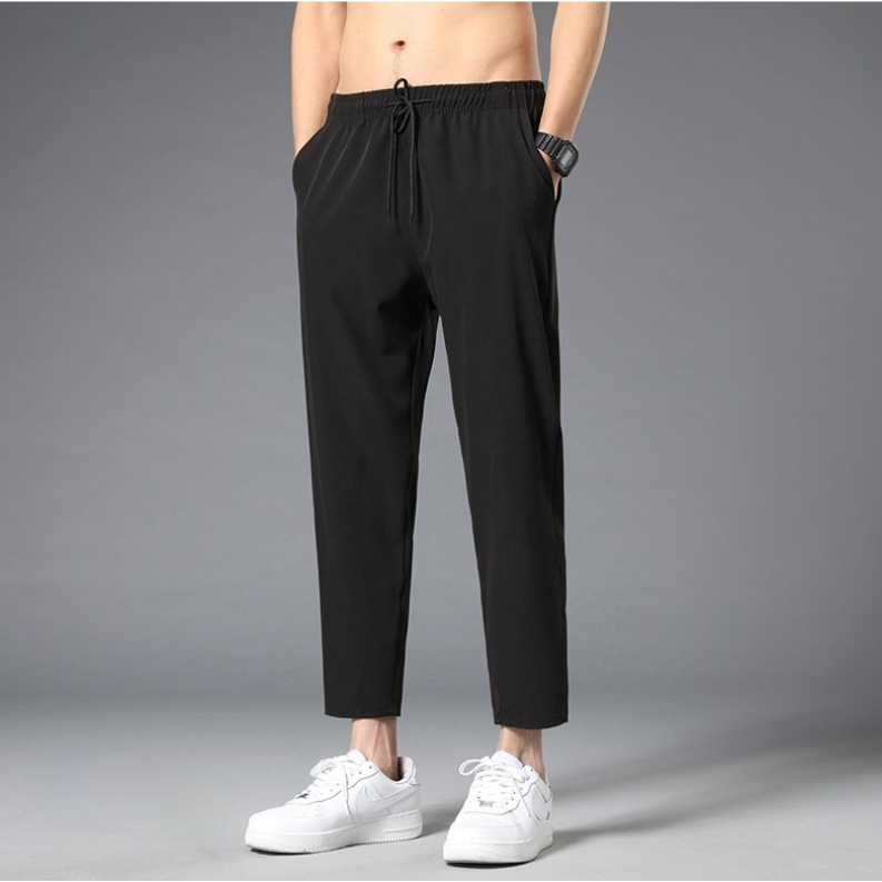 Quần dài thể thao vải lụa lạnh siêu mỏng nhanh khô thoáng khí thời trang mùa hè cho nam