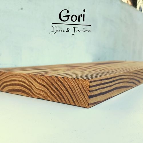 Kệ gỗ tự nhiên KT 100 x 20cm, 80 x 20cm - Kệ gỗ âm tường