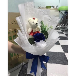 hoa sáp thơm 1 bong + gấu