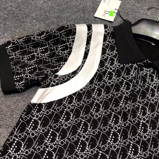 Áo polo nam dior, phối tay trắng, áo cộc nam - Bearshop