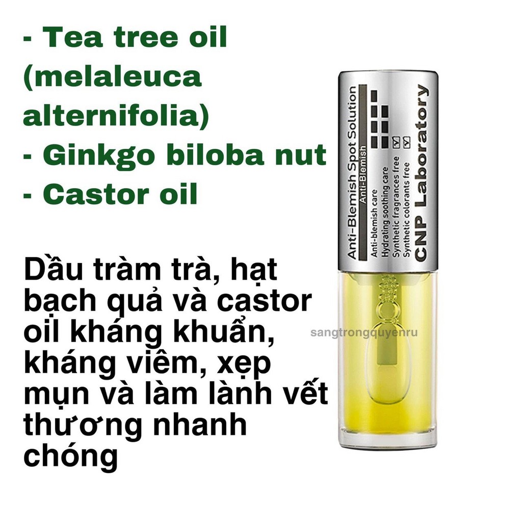 Gel chấm mụn nhanh chóng làm khô nhân mụn CNP Laboratory 3.5ml_CNP Laboratory Anti-Blemish Spot Solution 3.5ml