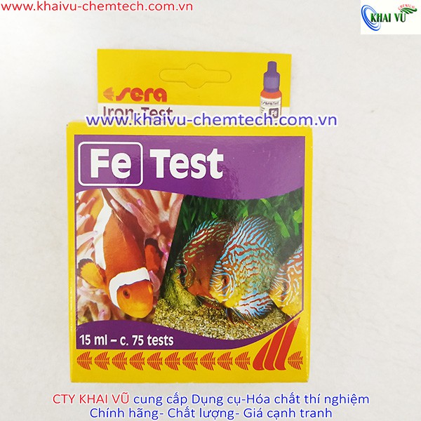 [HÀNG ĐỨC] Bộ test Sera kiểm tra nước NHANH CHÍNH XÁC đo nitrite NO2, phèn sắt Fe, Canxi Ca, Amoni NH3/NH4...