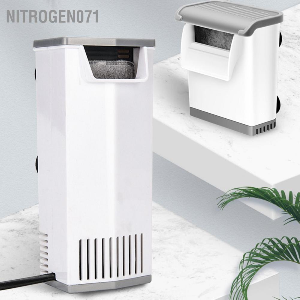 Nitrogen071 bộ lọc bể cá rùa Hoạt động im lặng Cá thác nước ở tầng thấp cho bò sát Bể cá AC 220V ‑ 240V