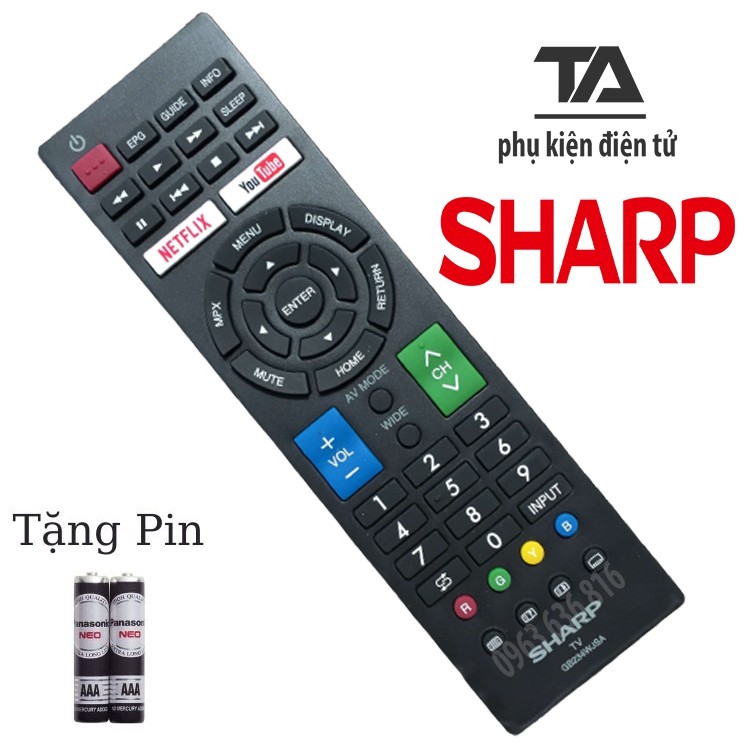 ( Chính Hãng ) Điều khiển tivi SHARP smart chính hãng theo tivi