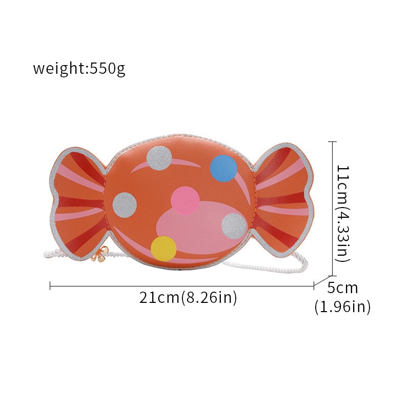 Túi Đeo Chéo Một Bên Vai Hình Viên Kẹo Kiểu Công Chúa Dễ Thương Dành Cho Bé Gái