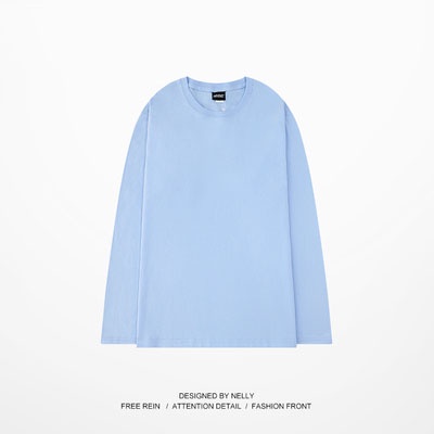 Áo thun trơn Nelly dài tay 100% cotton basic