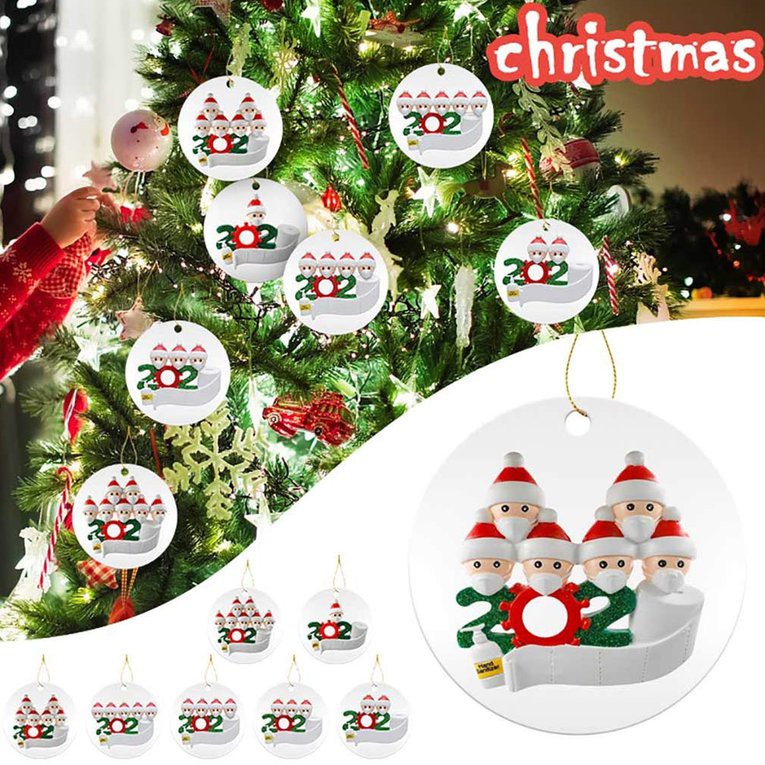 #cz  Christmas Decorations Creative DIY Name Blessing Words Acrylic Pendant Mask Snowman Christmas Tree Pendant